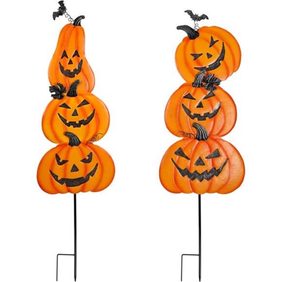 2 Pack Halloween Yard Decoration Stakes, Trick or Treat Happy Halloween Yard - Picture 1 of 8